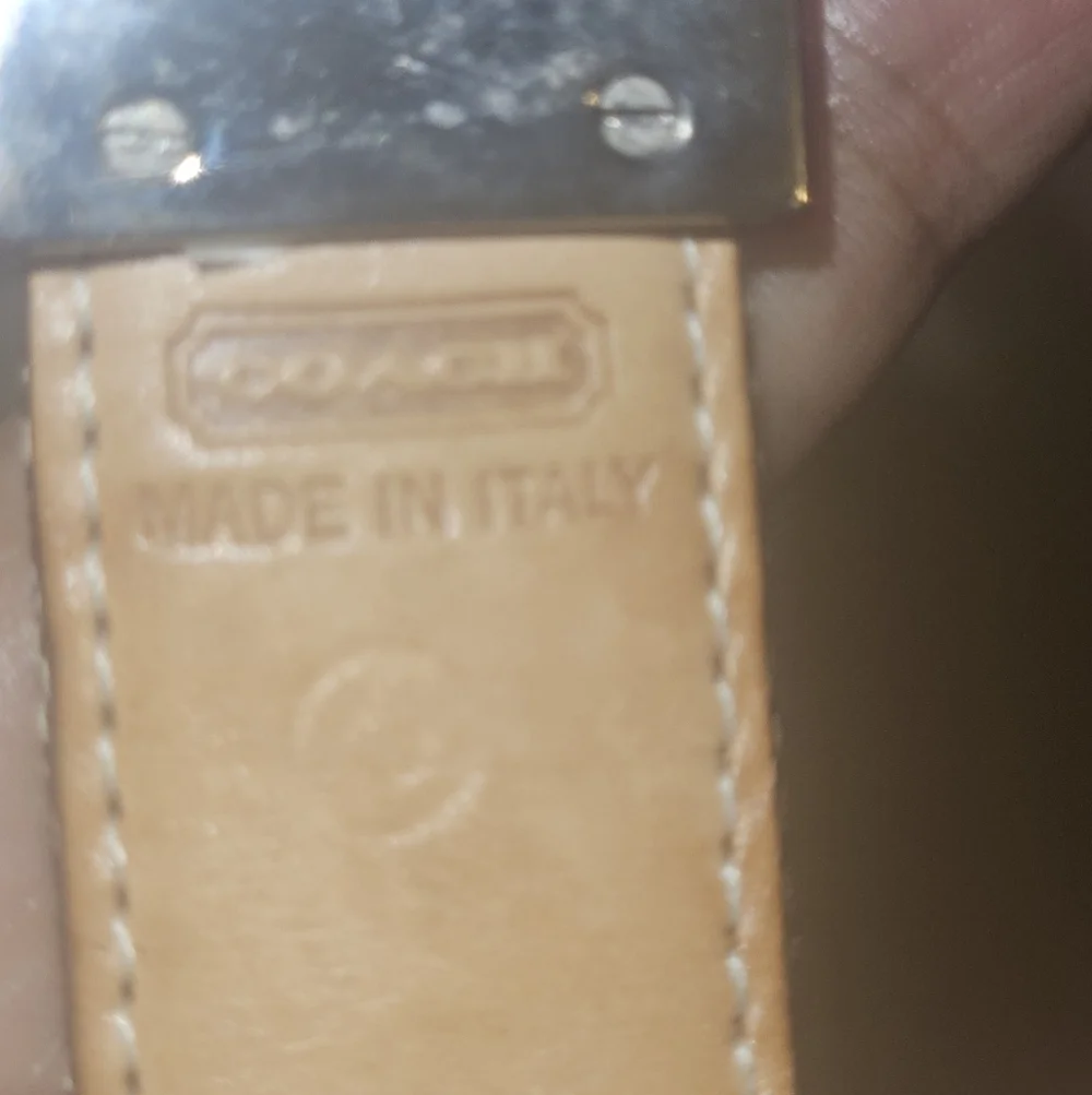 Coach Signature Leather Belt